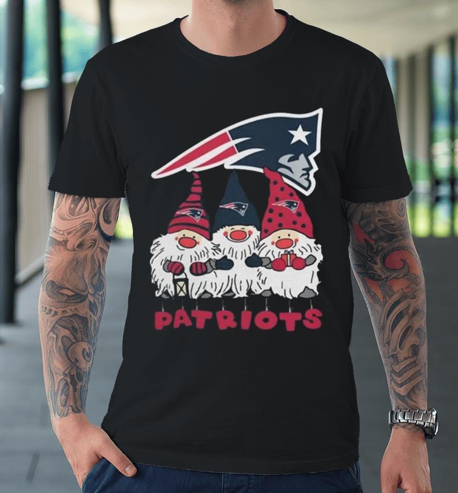 Happy Merry Christmas The Gnomes New England Patriots Logo Premium T-Shirt