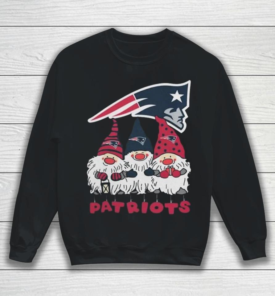 Happy Merry Christmas The Gnomes New England Patriots Logo Sweatshirt