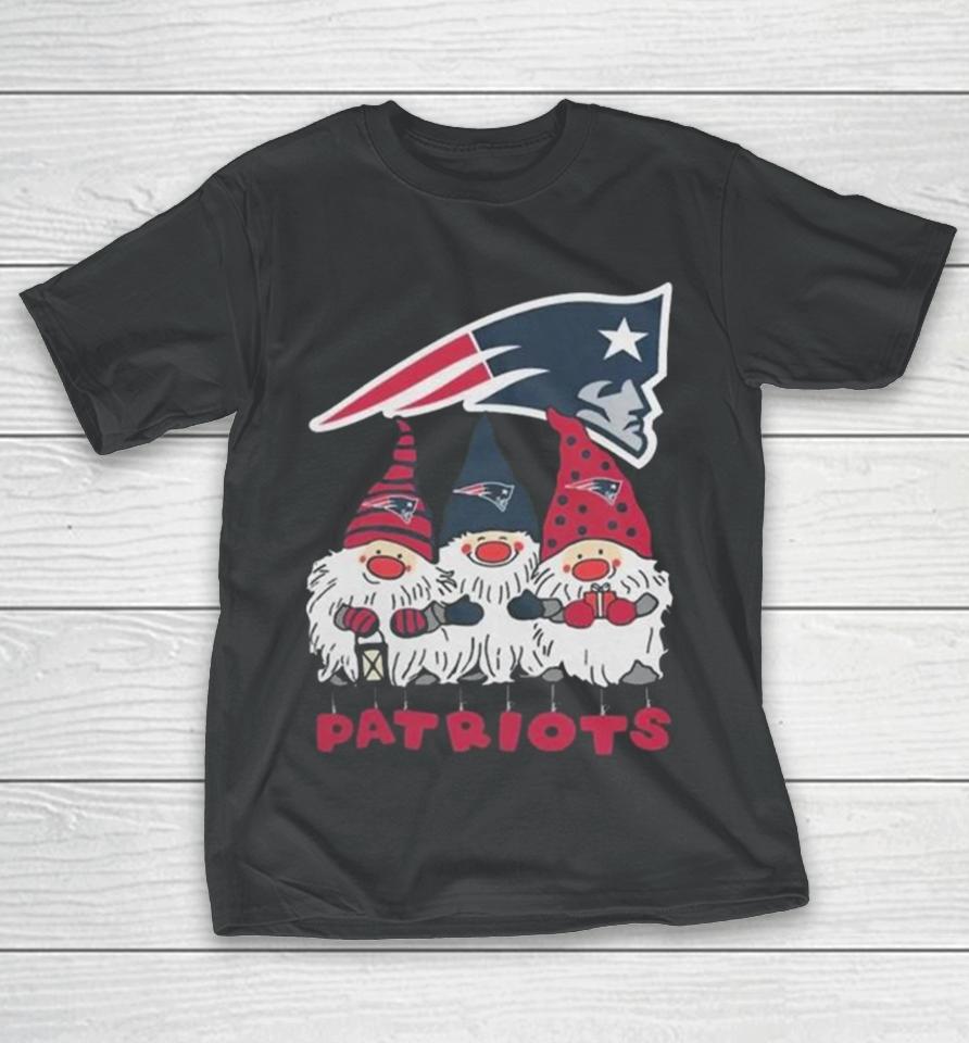 Happy Merry Christmas The Gnomes New England Patriots Logo T-Shirt