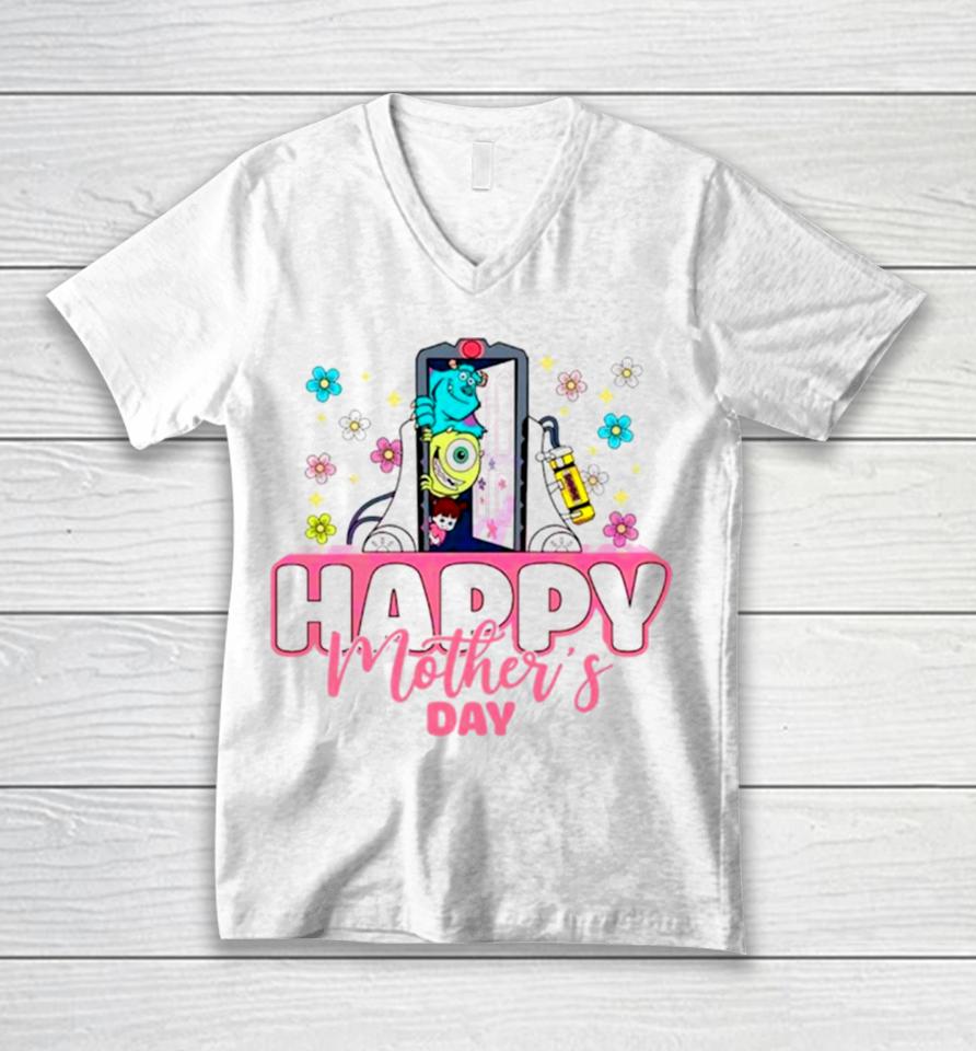 Happy Mothers Day Monster Mom Unisex V-Neck T-Shirt