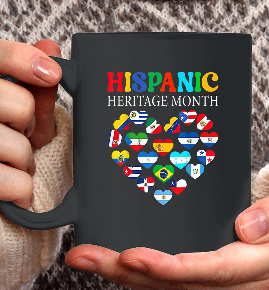 Happy National Hispanic Heritage Month All Countries Heart Coffee Mug
