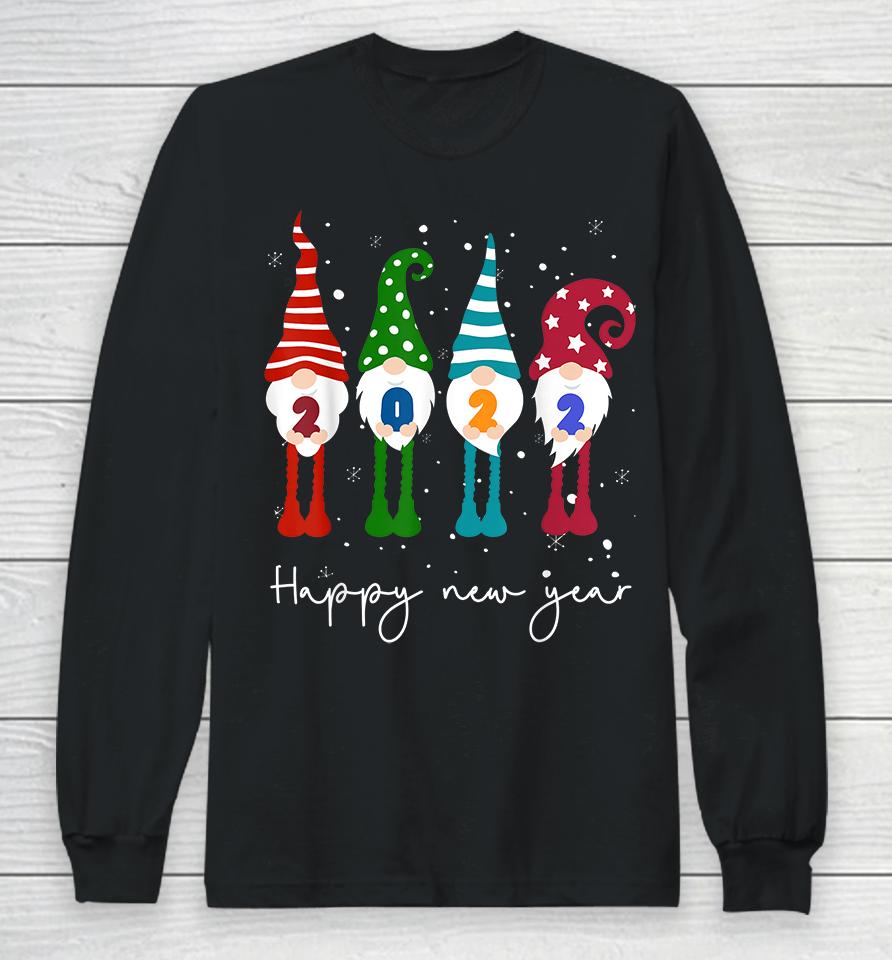Happy New Year 2022 Gnome Christmas Long Sleeve T-Shirt