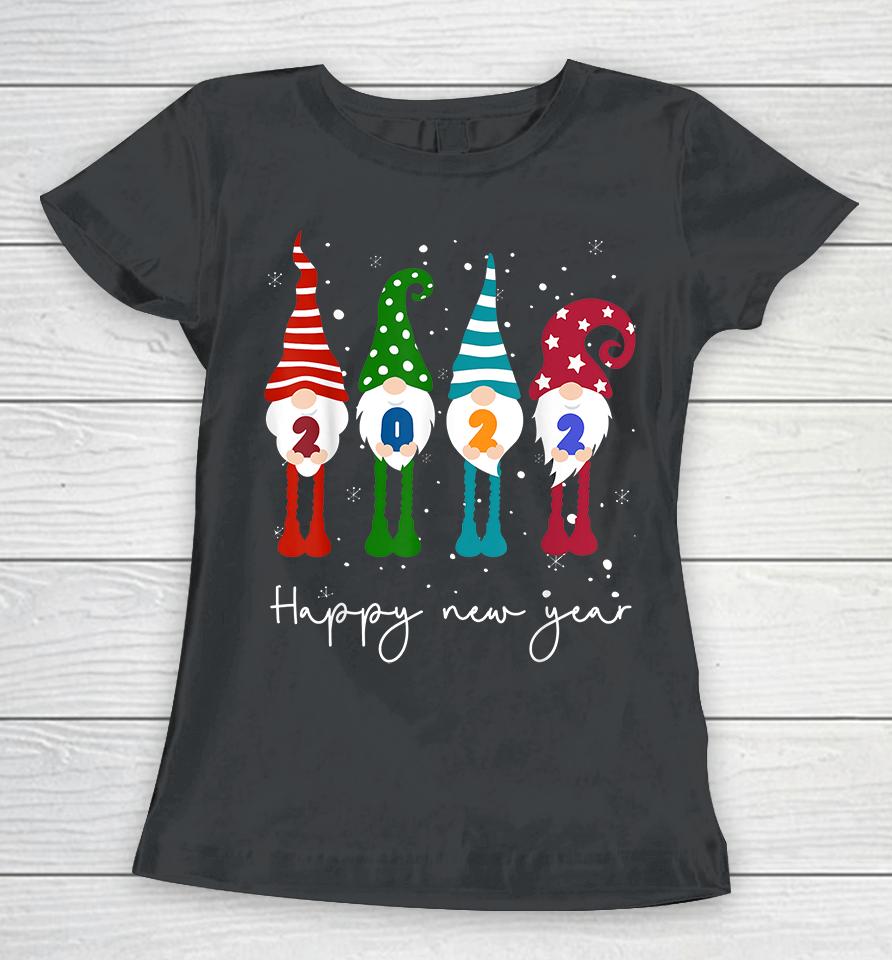 Happy New Year 2022 Gnome Christmas Women T-Shirt