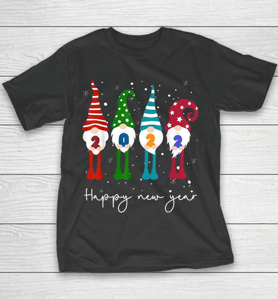 Happy New Year 2022 Gnome Christmas Youth T-Shirt