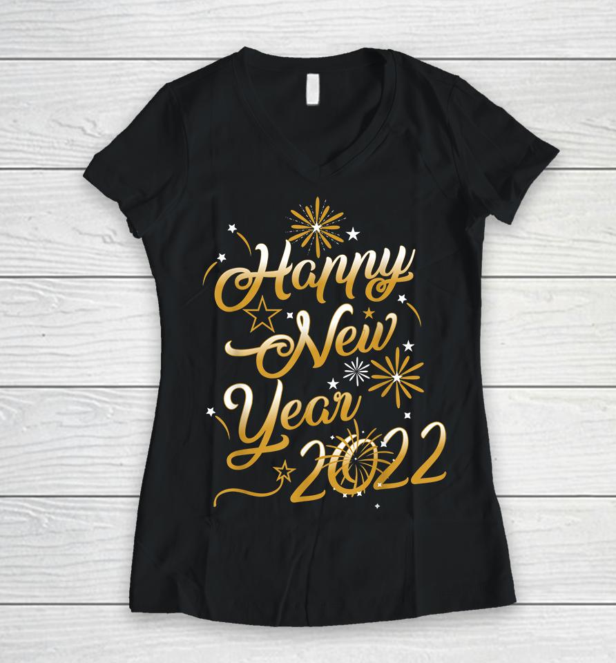 Happy New Year 2022 Women V-Neck T-Shirt