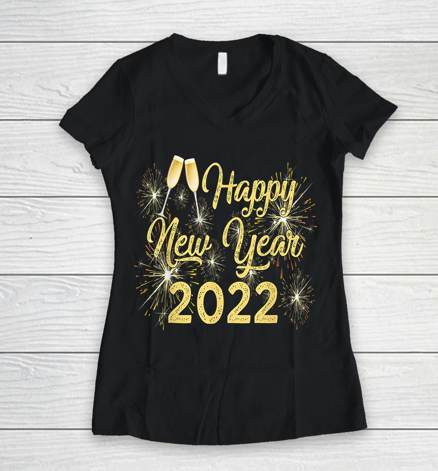Happy New Year 2022 Women V-Neck T-Shirt