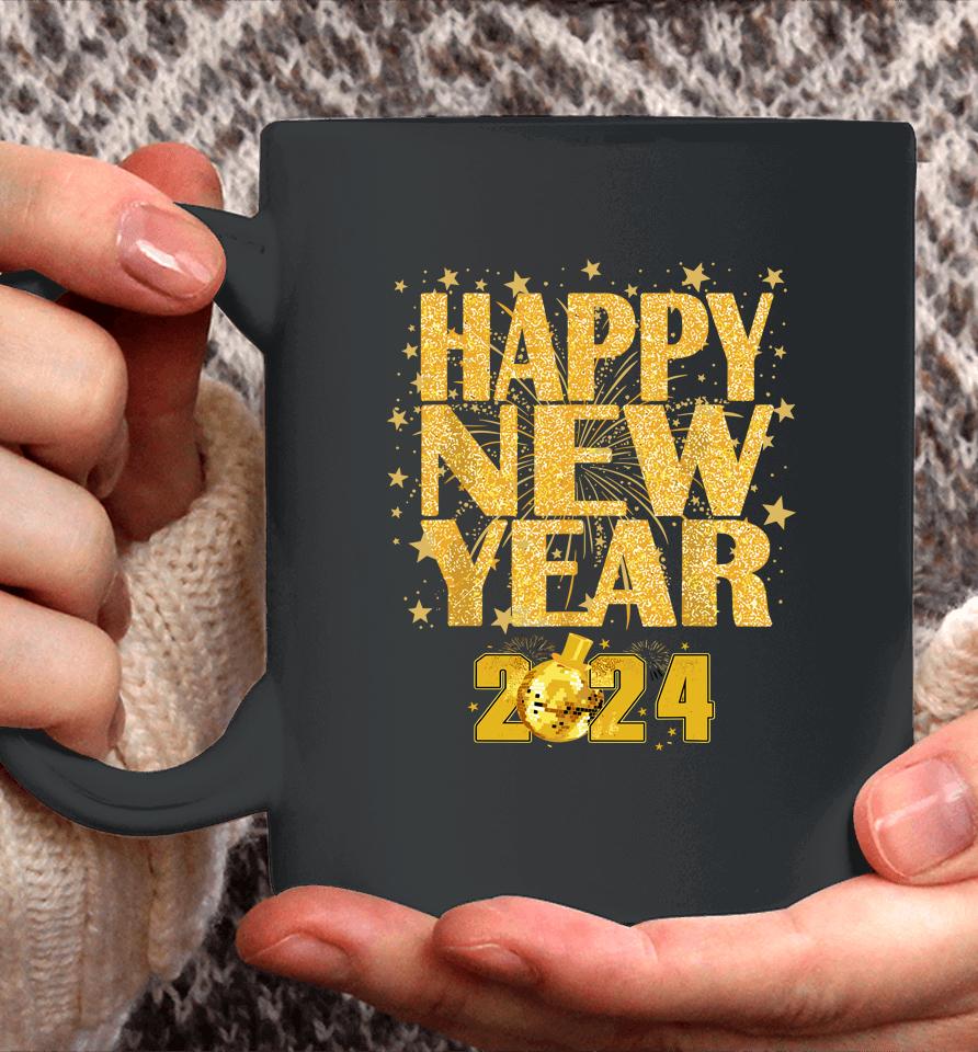 Happy New Year 2024 New Years Eve Party Countdown Fireworks Coffee Mug