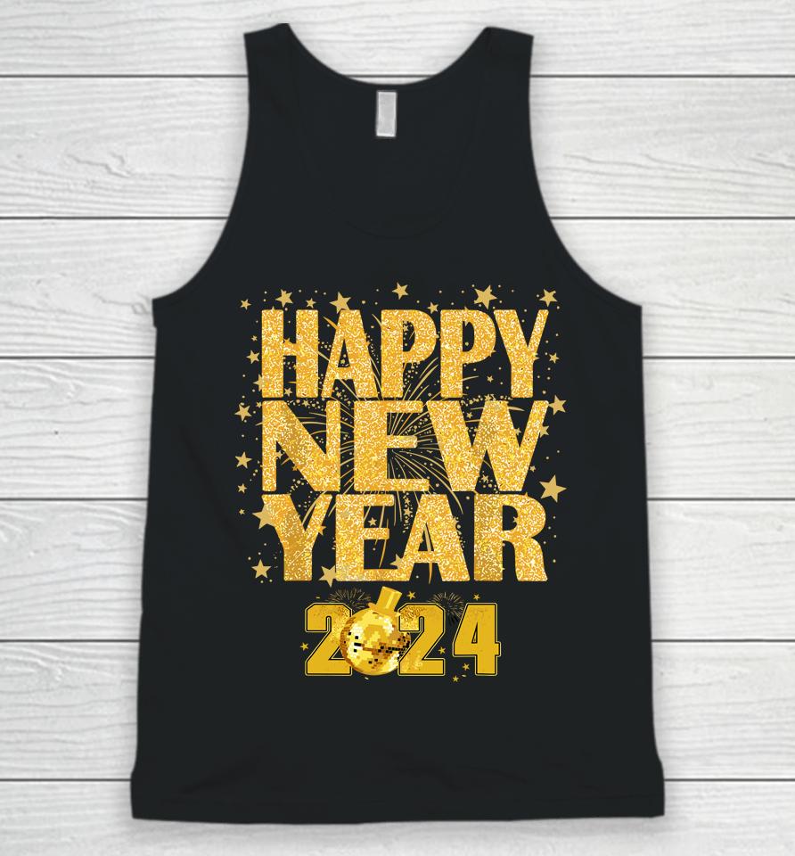 Happy New Year 2024 New Years Eve Party Countdown Fireworks Unisex Tank Top