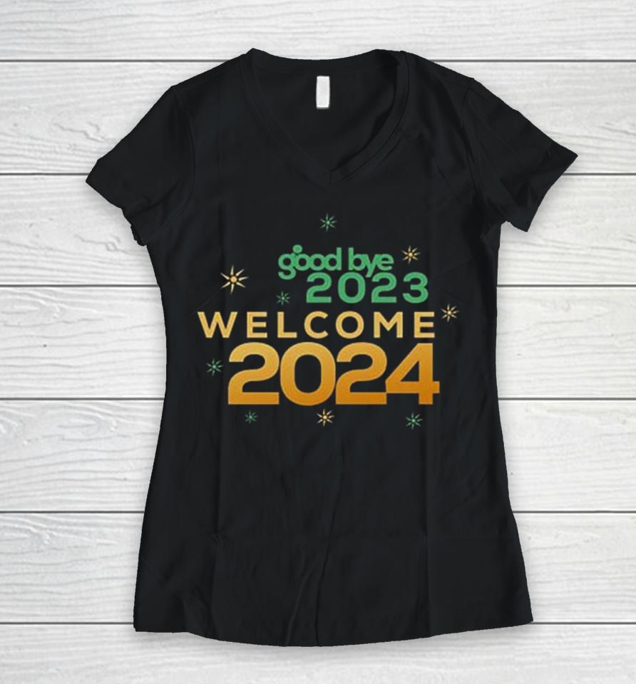 Happy New Year 2024 Women V-Neck T-Shirt