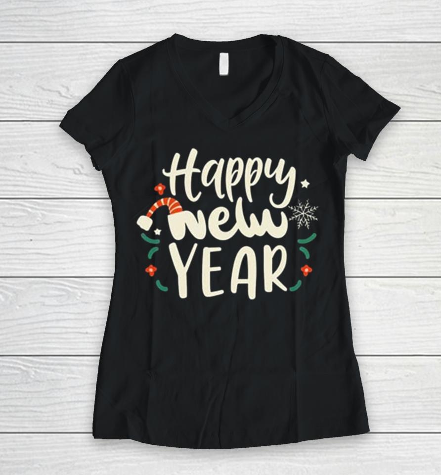 Happy New Year For 2024 Women V-Neck T-Shirt