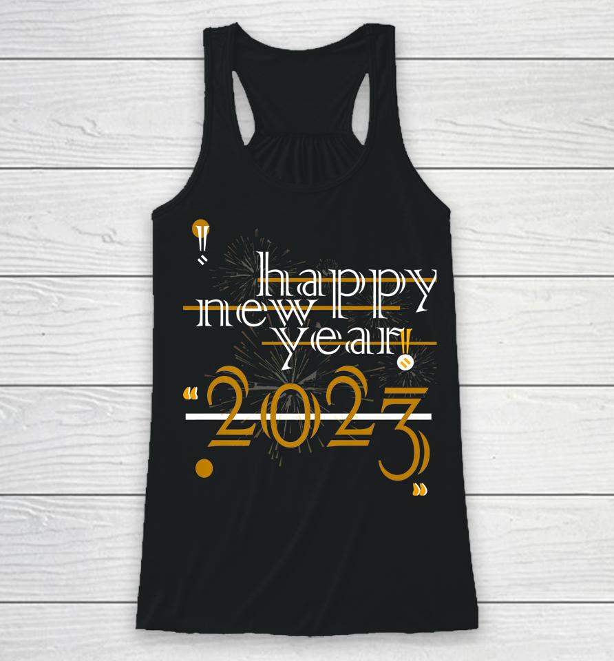 Happy New Years 2023 Party Supplies Racerback Tank