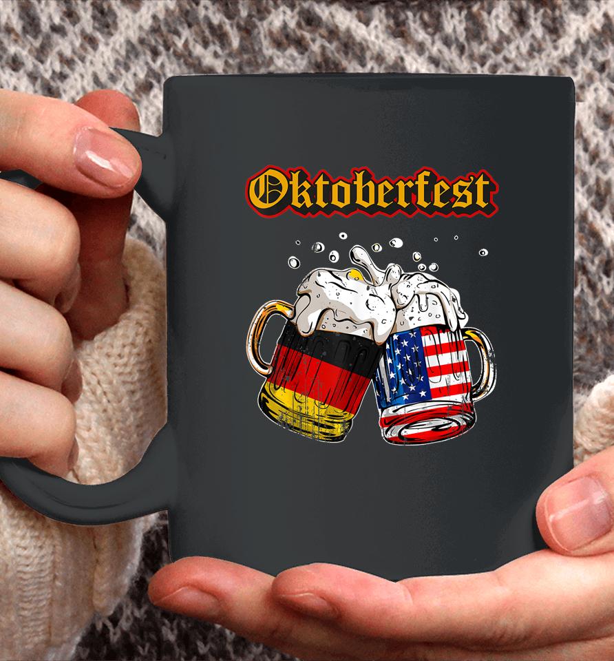 Happy Oktoberfest 2023 American German Munich Flag Coffee Mug