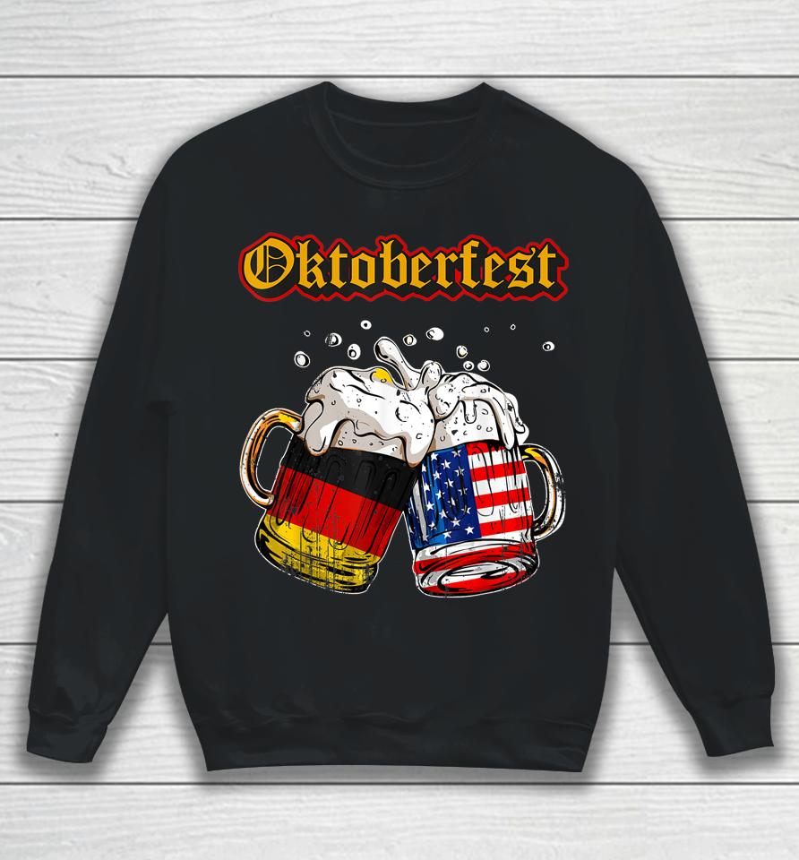 Happy Oktoberfest 2023 American German Munich Flag Sweatshirt