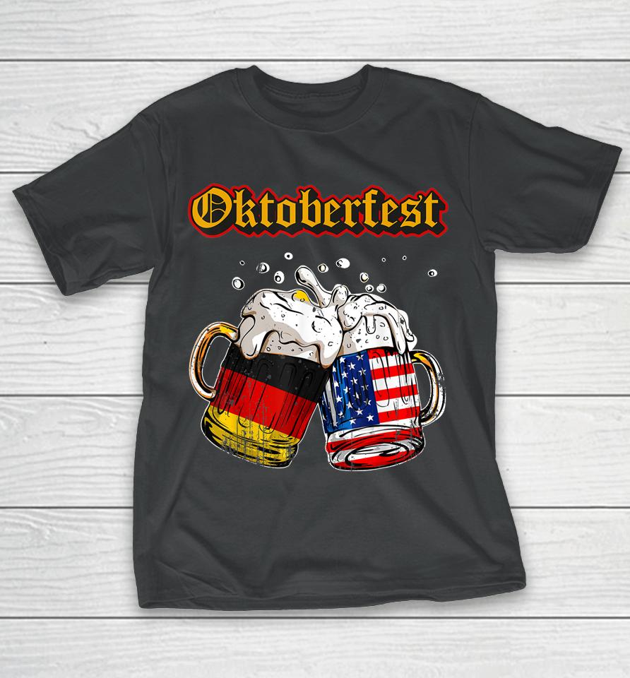 Happy Oktoberfest 2023 American German Munich Flag T-Shirt