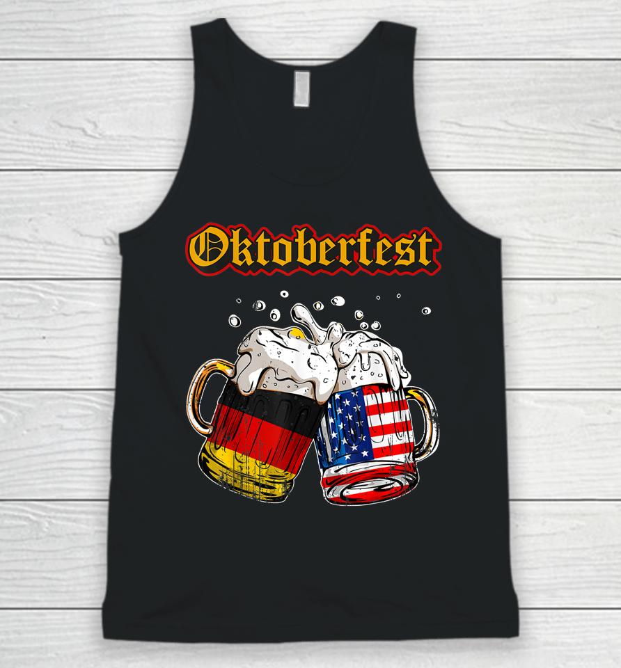 Happy Oktoberfest 2023 American German Munich Flag Unisex Tank Top