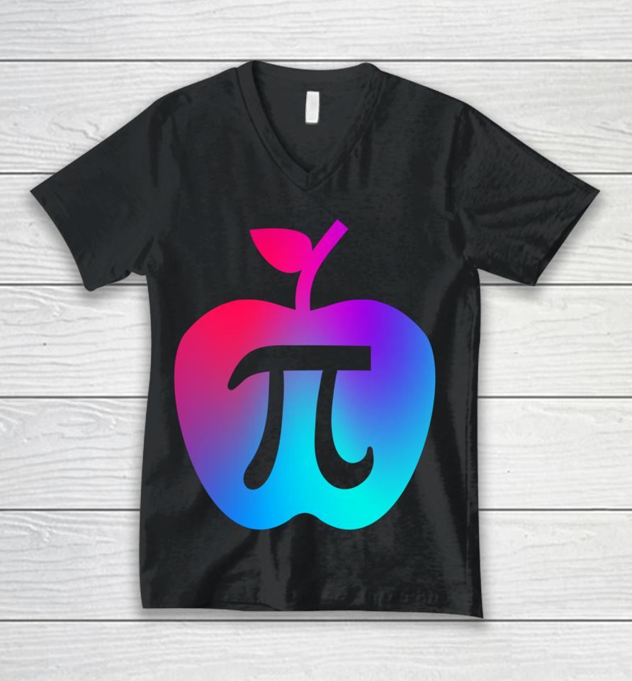 Happy Pi Day Apple Pi Unisex V-Neck T-Shirt
