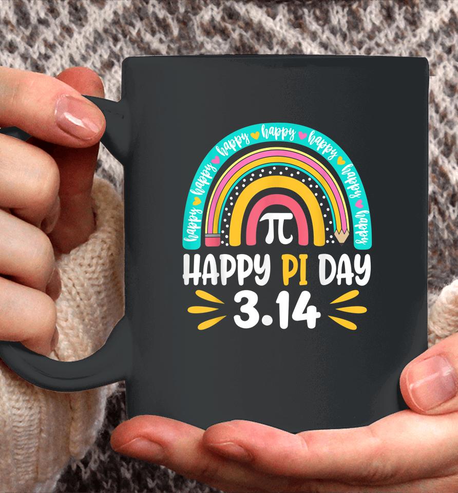 Happy Pi Day Mathematic Math Teacher Gift Rainbow Women Girl Coffee Mug