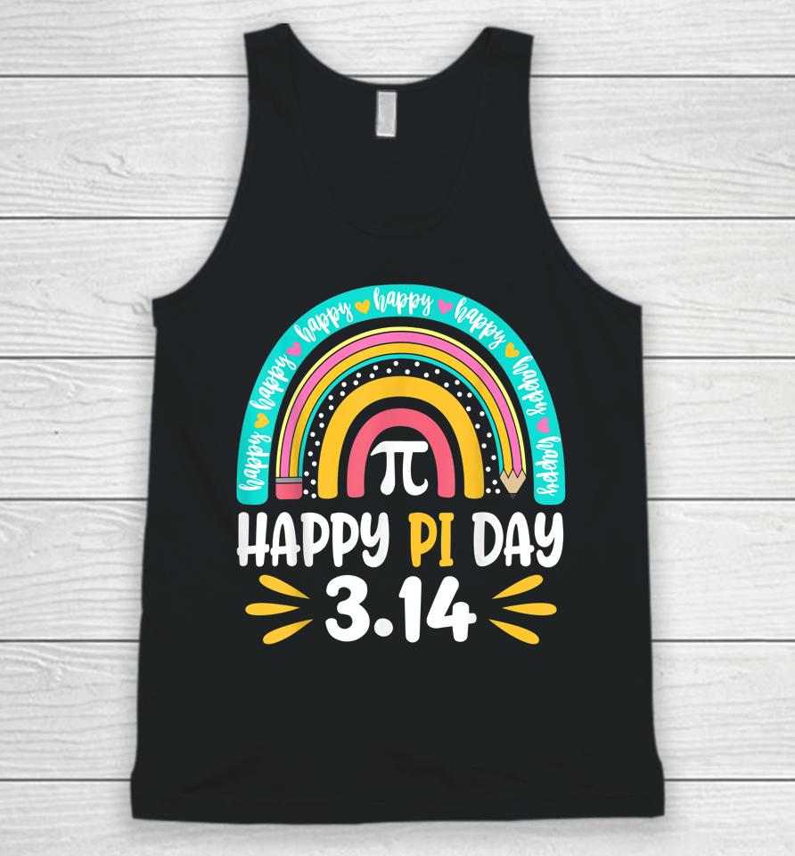 Happy Pi Day Mathematic Math Teacher Gift Rainbow Women Girl Unisex Tank Top