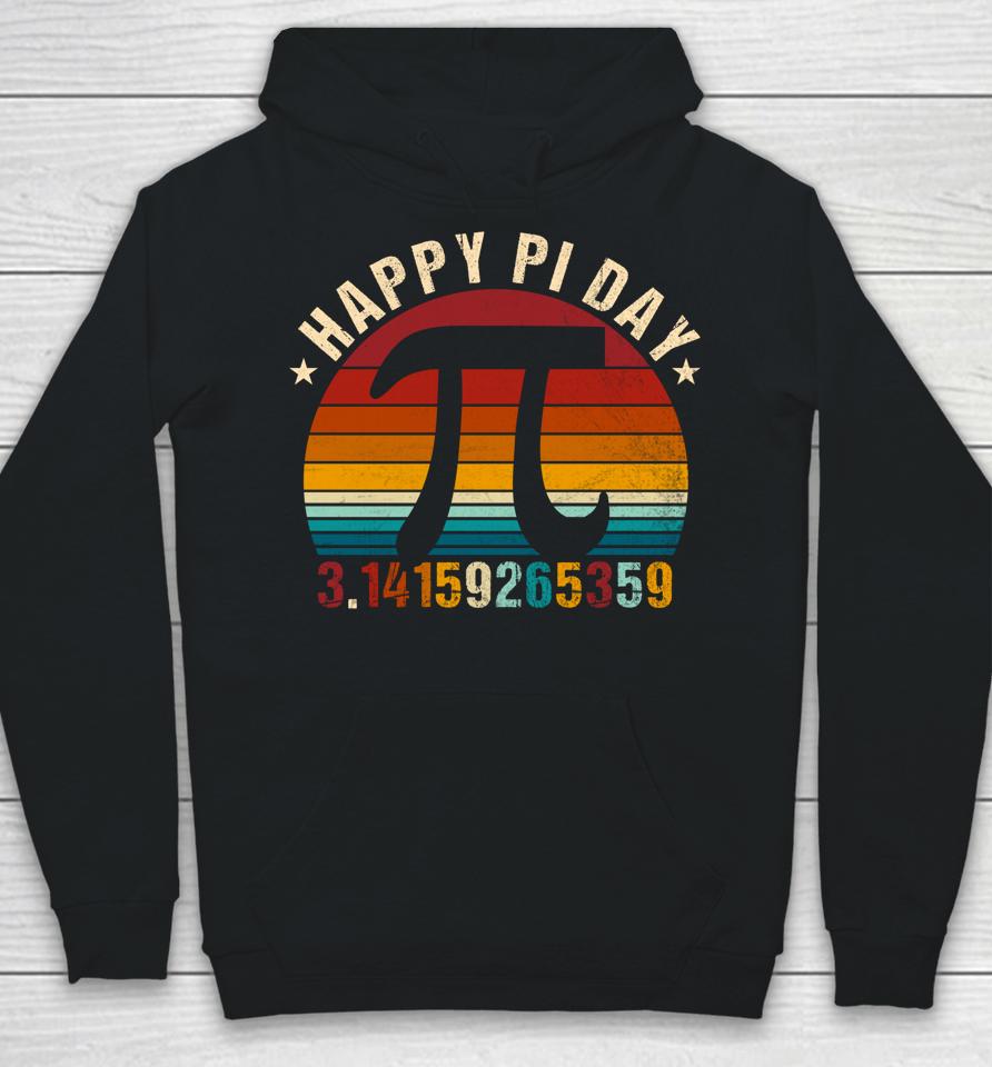Happy Pi Day Mathematic Math Teacher Vintage Hoodie