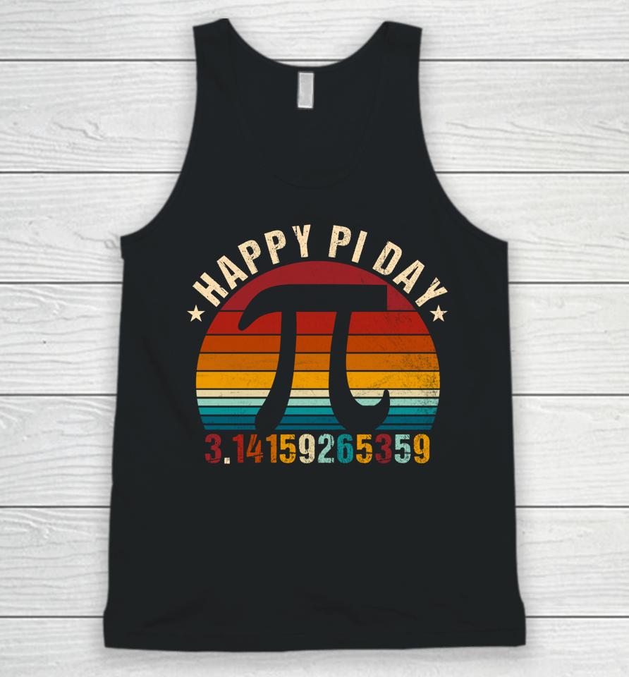 Happy Pi Day Mathematic Math Teacher Vintage Unisex Tank Top
