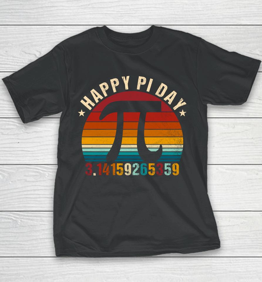 Happy Pi Day Mathematic Math Teacher Vintage Youth T-Shirt