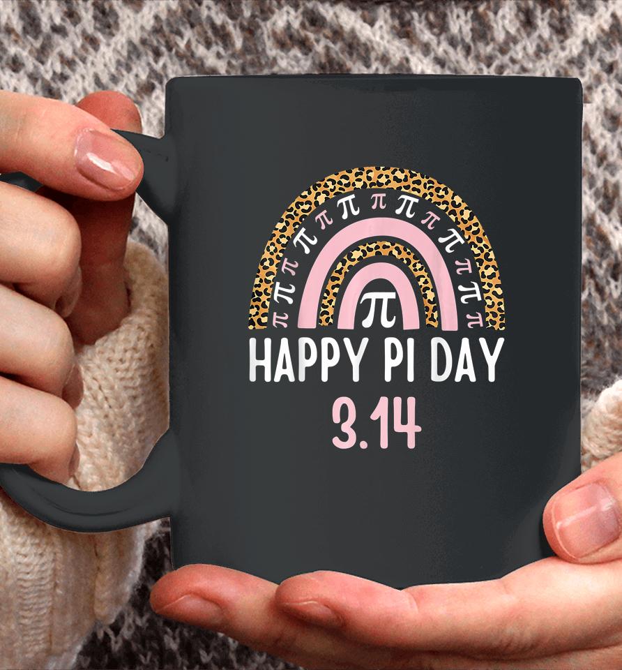 Happy Pi Day Mathematics Math Teacher Gift Leopard Rainbow Coffee Mug