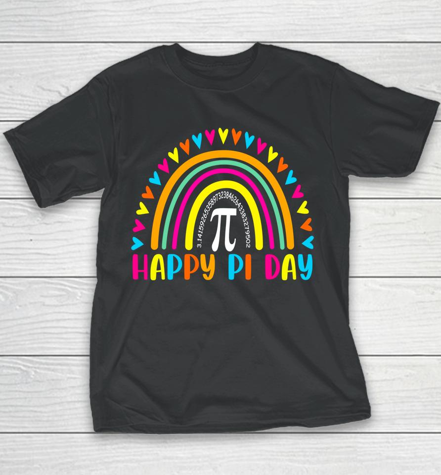 Happy Pi Day Rainbow Youth T-Shirt
