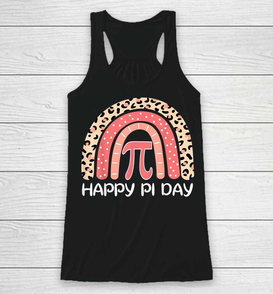 Happy Pi Day Rainbow Racerback Tank
