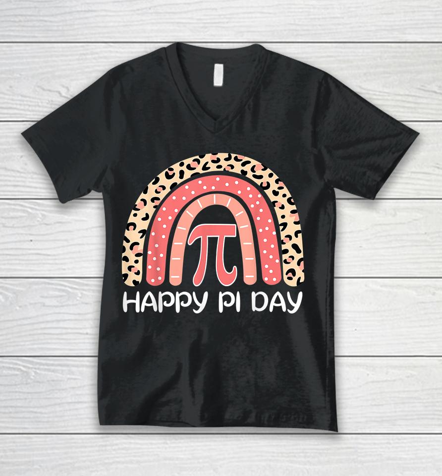 Happy Pi Day Rainbow Unisex V-Neck T-Shirt
