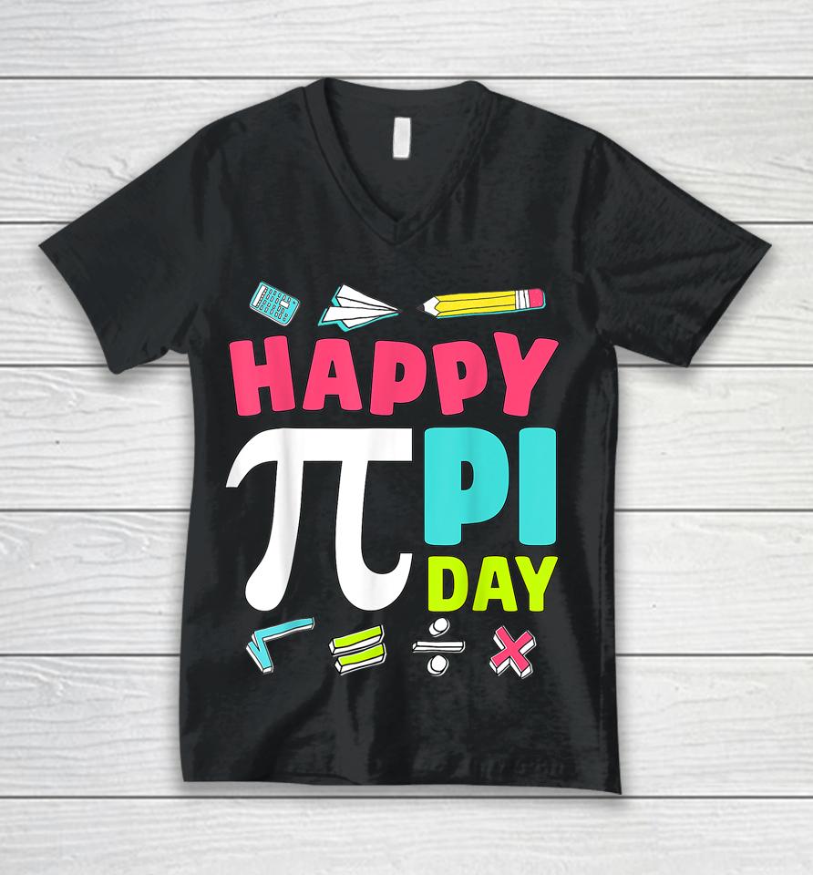 Happy Pi Day Unisex V-Neck T-Shirt