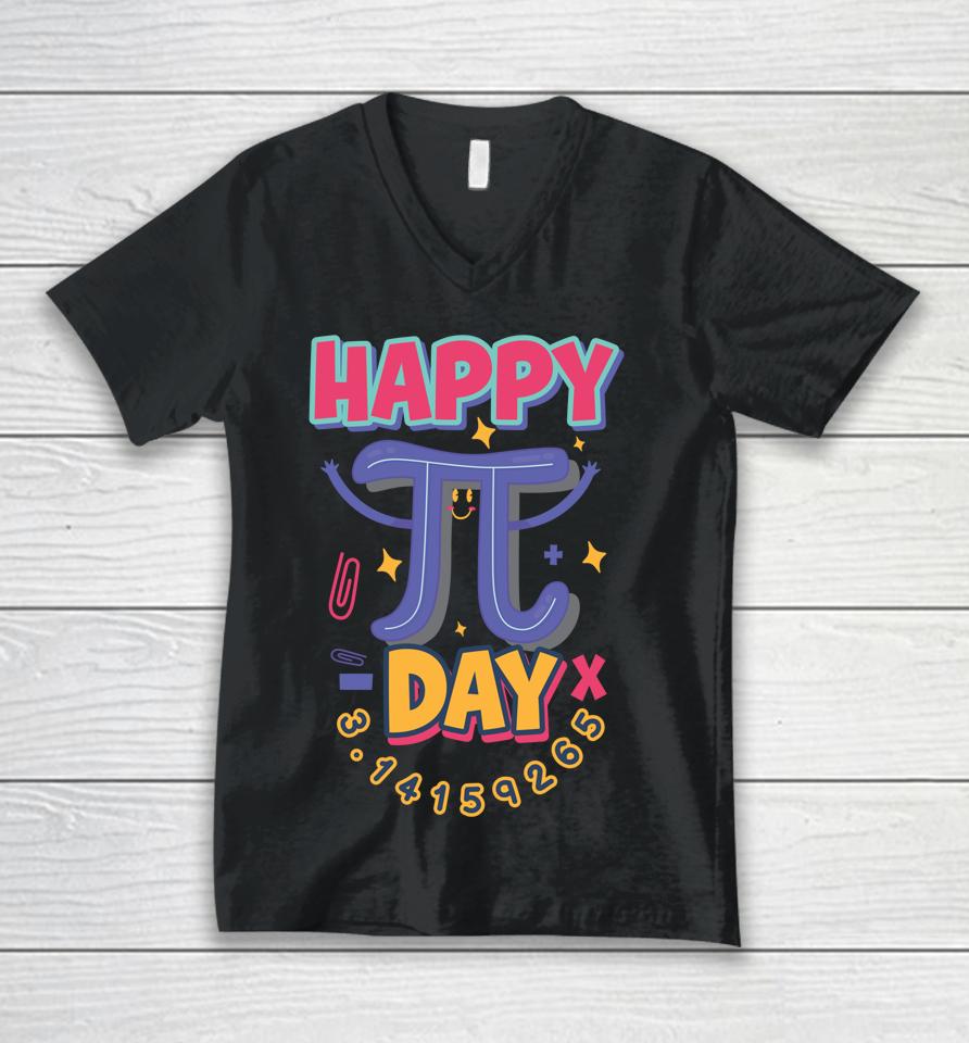 Happy Pi Day Vintage Unisex V-Neck T-Shirt