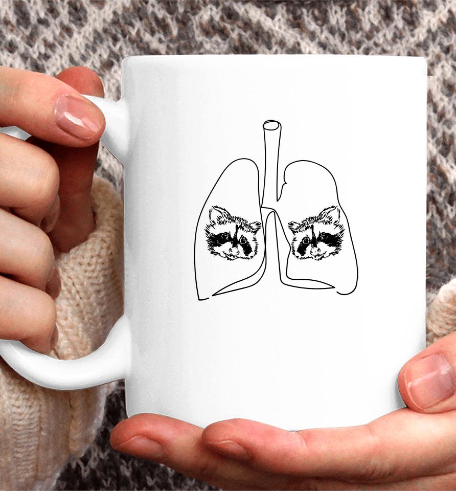 Happy Raccoon Club My Lungs Coffee Mug