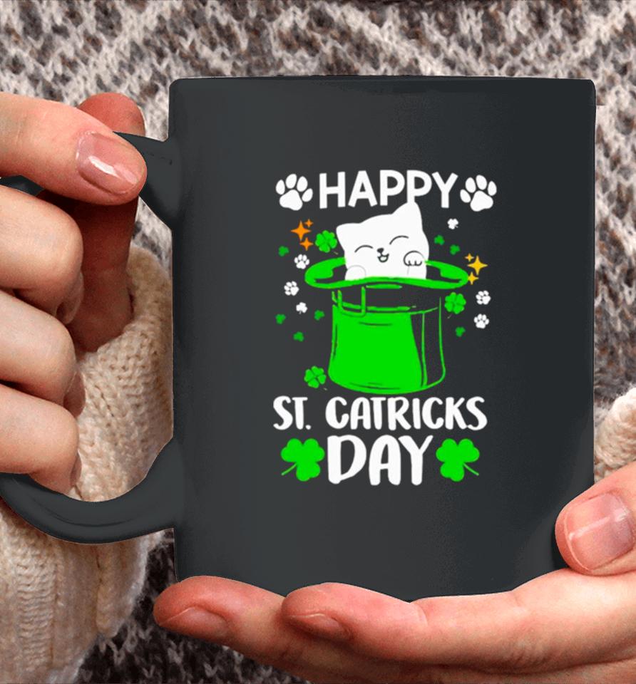 Happy St Catrick’s Day Cat Inside Green Hat Coffee Mug