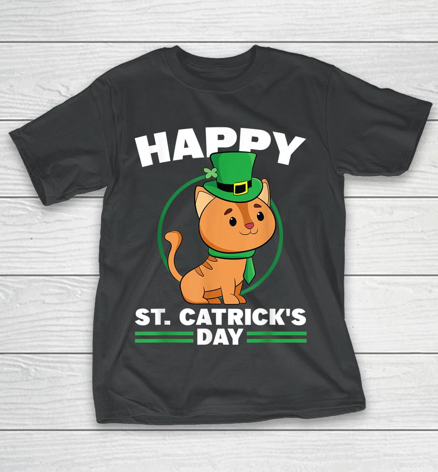Happy St Catrick's Day St Patrick's Day Kitten Cat T-Shirt