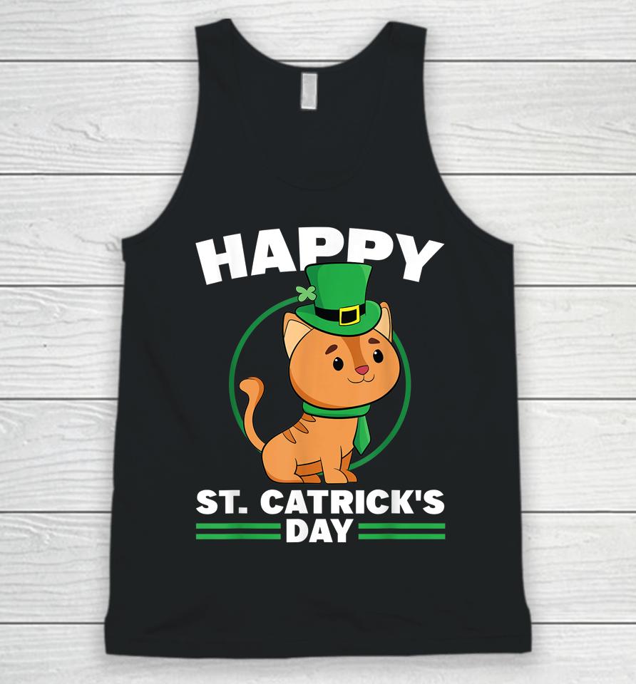 Happy St Catrick's Day St Patrick's Day Kitten Cat Unisex Tank Top
