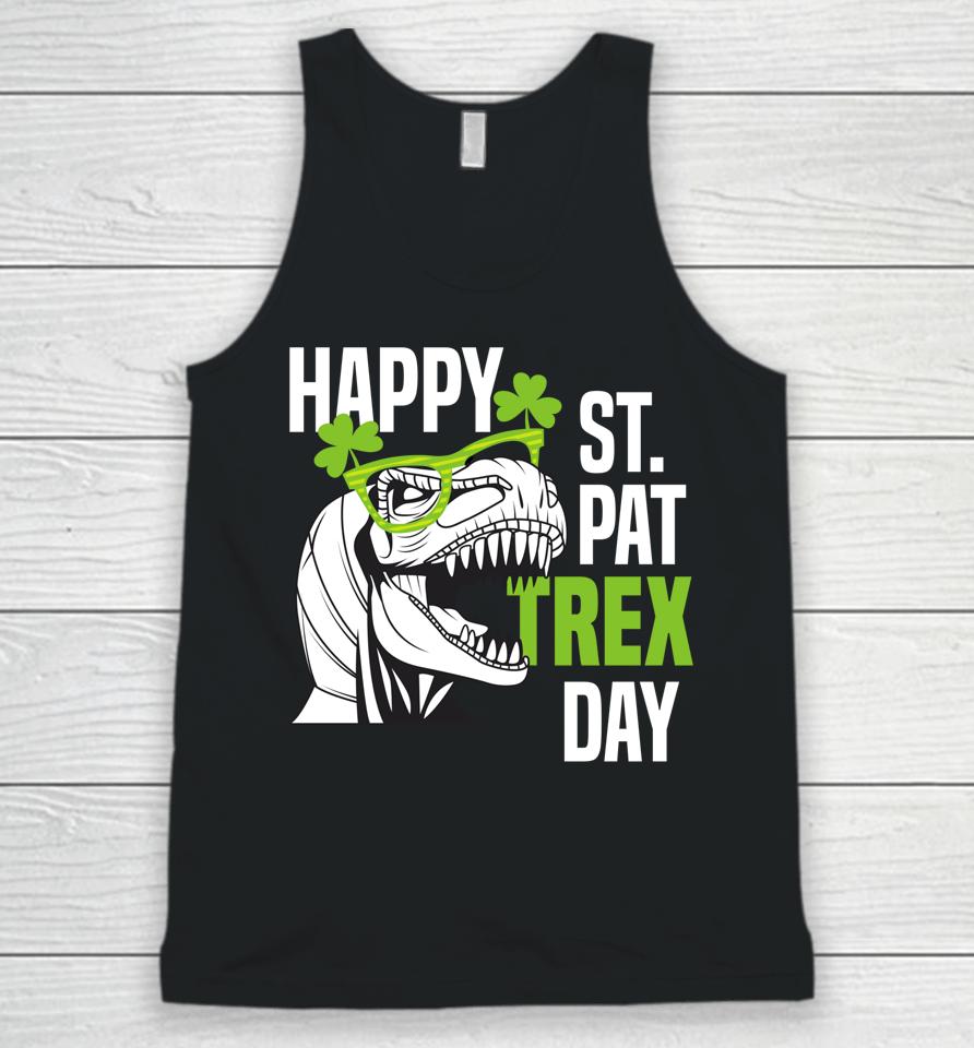 Happy St Pat-Rex Day Dino Saint Patrick's Day Unisex Tank Top