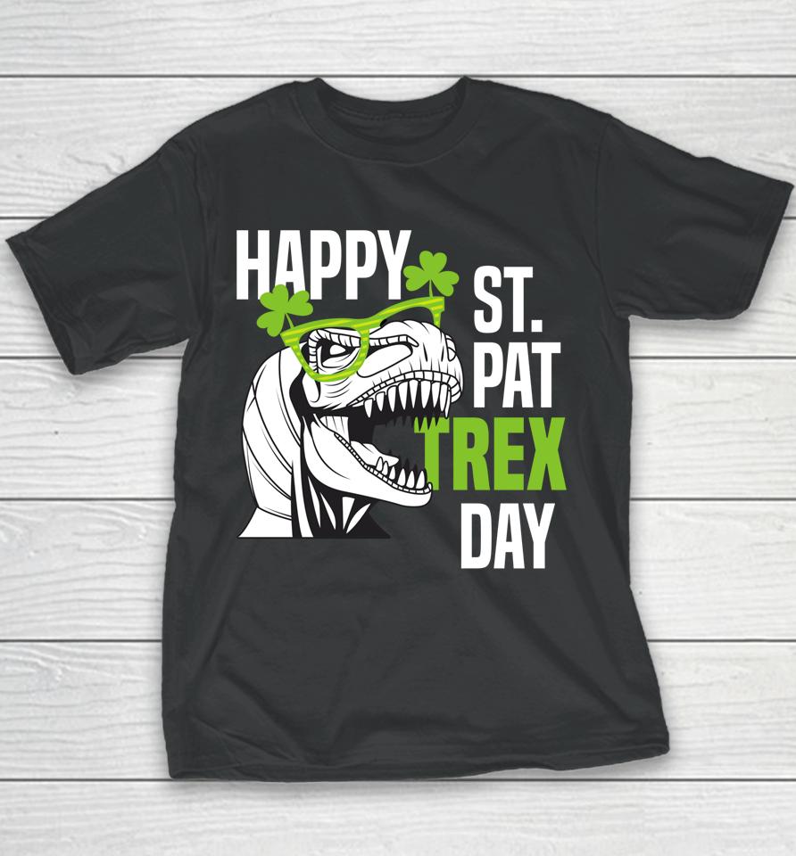 Happy St Pat-Rex Day Dino Saint Patrick's Day Youth T-Shirt