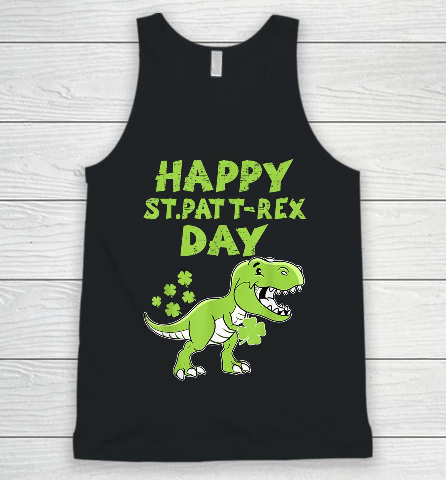 Happy St Pat T-Rex Day Dino Boys St Patricks Day Unisex Tank Top