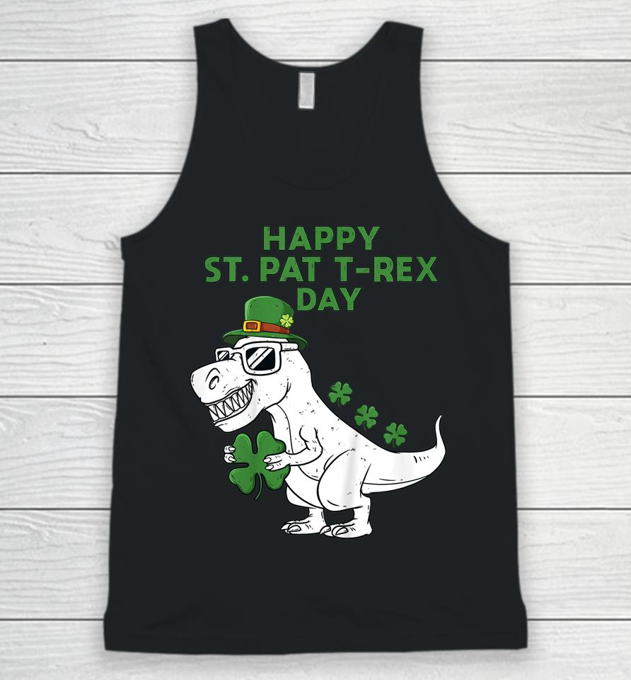Happy St Pat T-Rex Day Dino St Patricks Day Unisex Tank Top