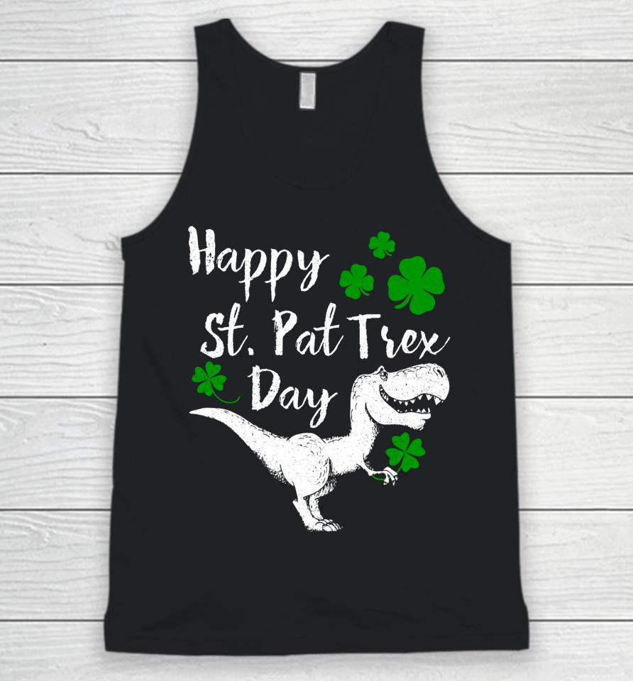 Happy St Pat T-Rex Day Dinosaur St Patrick's Day Unisex Tank Top