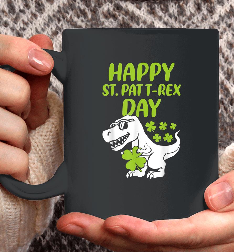 Happy St Pat Trex Day Dino Boys St Patrick's Day Coffee Mug