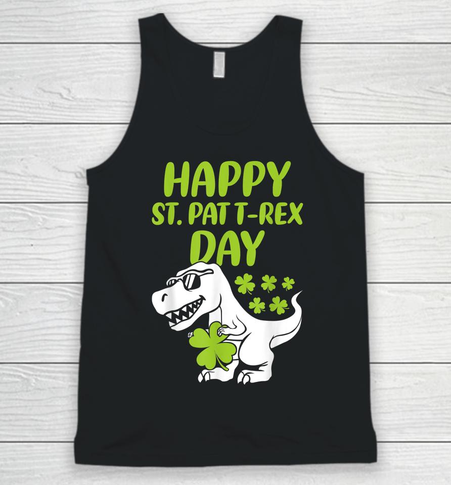 Happy St Pat Trex Day Dino Boys St Patrick's Day Unisex Tank Top