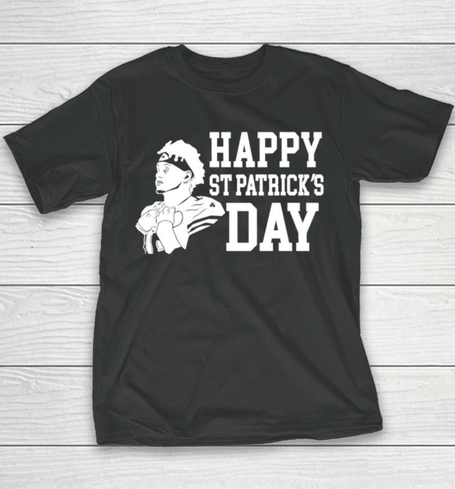 Happy St Patrick Day Kansas City Chiefs Youth T-Shirt