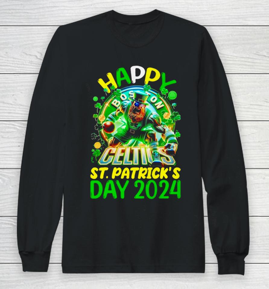 Happy St Patrick’s Day 2024 Boston Celtics Long Sleeve T-Shirt