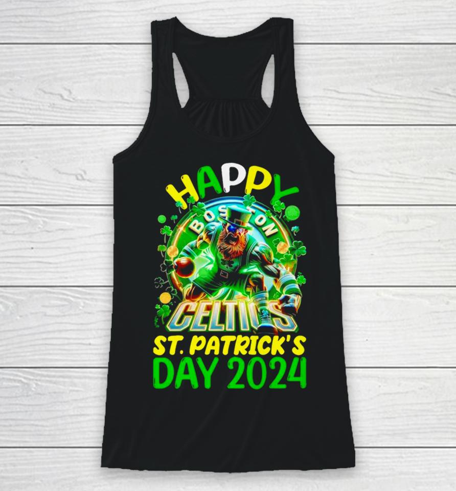 Happy St Patrick’s Day 2024 Boston Celtics Racerback Tank