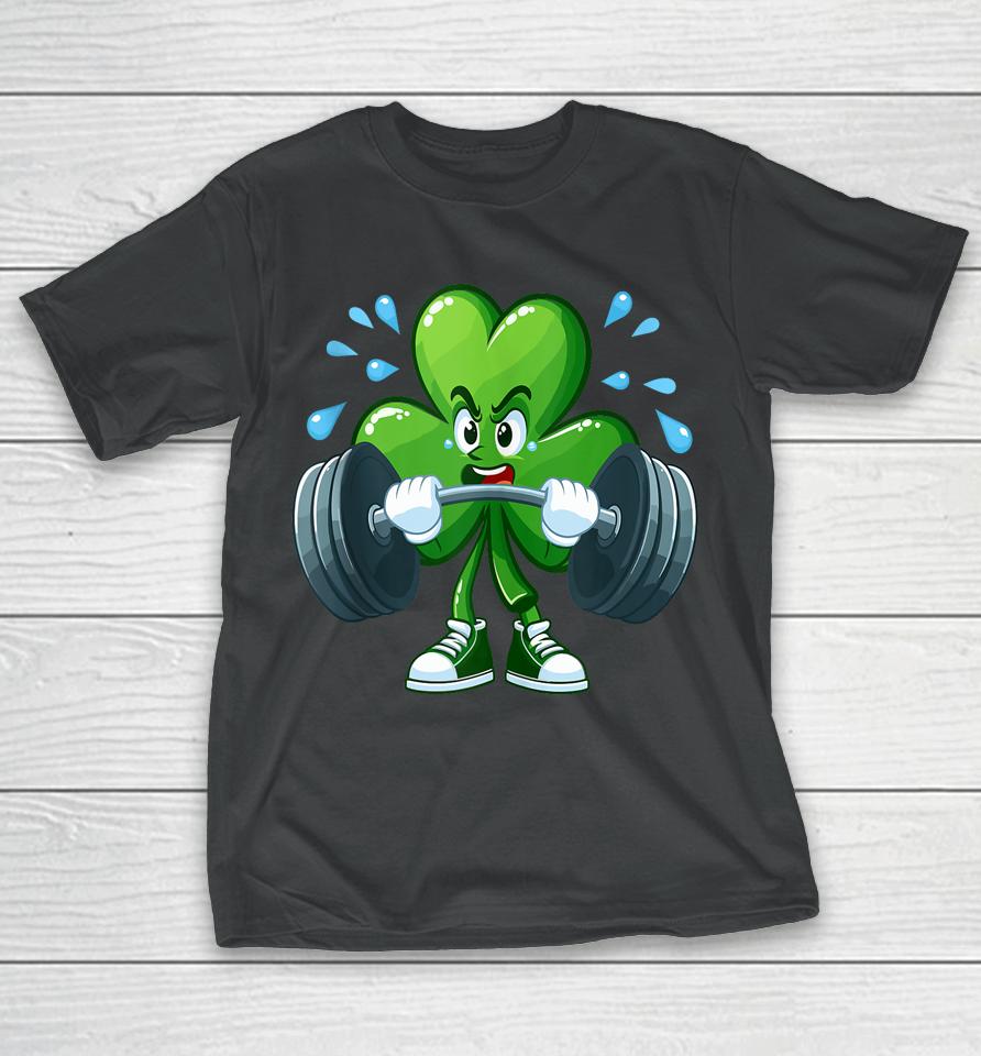 Happy St Patricks Day Funny Fitness Workout Gym Shamrock Boy T-Shirt