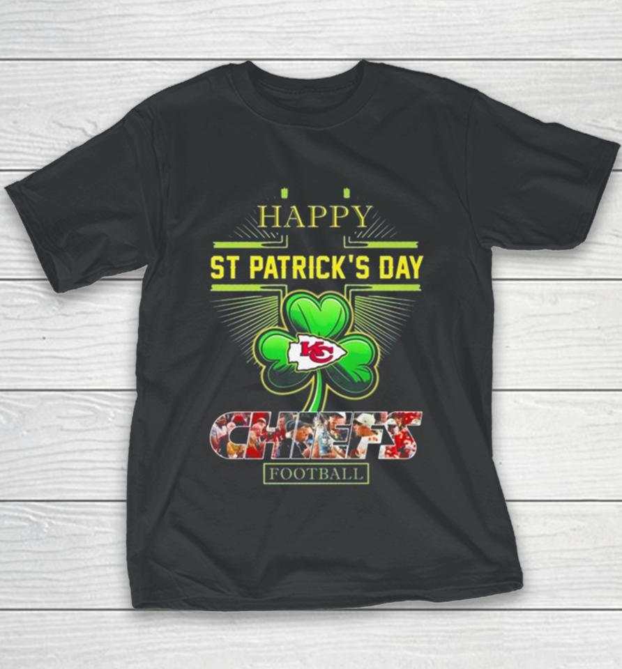 Happy St Patrick’s Day Kansas City Chiefs Football Youth T-Shirt