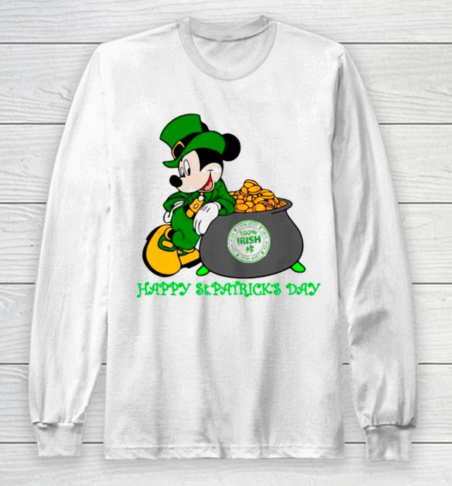Happy St Patrick’s Day Mickey Irish Long Sleeve T-Shirt