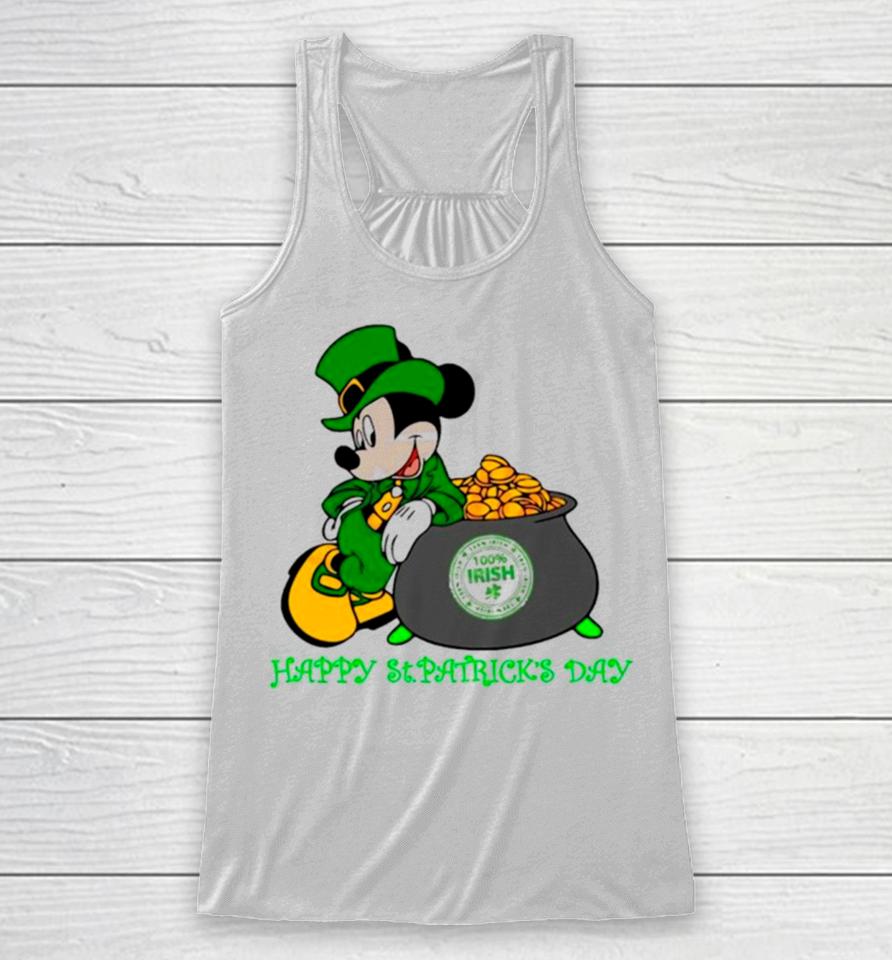 Happy St Patrick’s Day Mickey Irish Racerback Tank