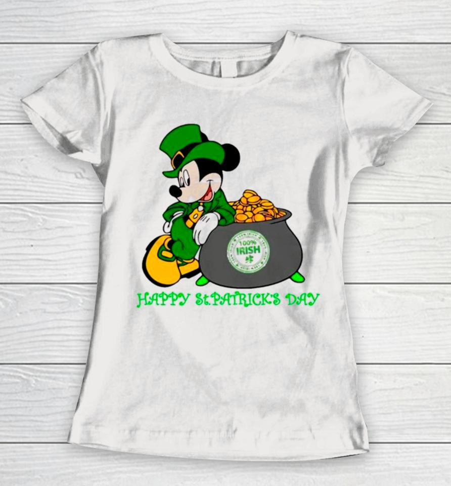 Happy St Patrick’s Day Mickey Irish Women T-Shirt